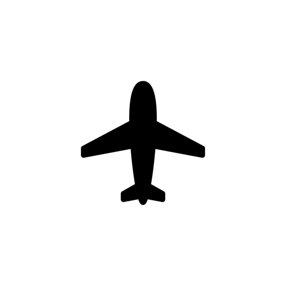 sencillo plano avión icono ilustración diseño, silueta avión símbolo modelo vector