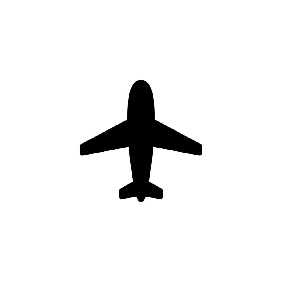 Simple Flat Plane Icon Illustration Design, Silhouette Plane Symbol Template Vector