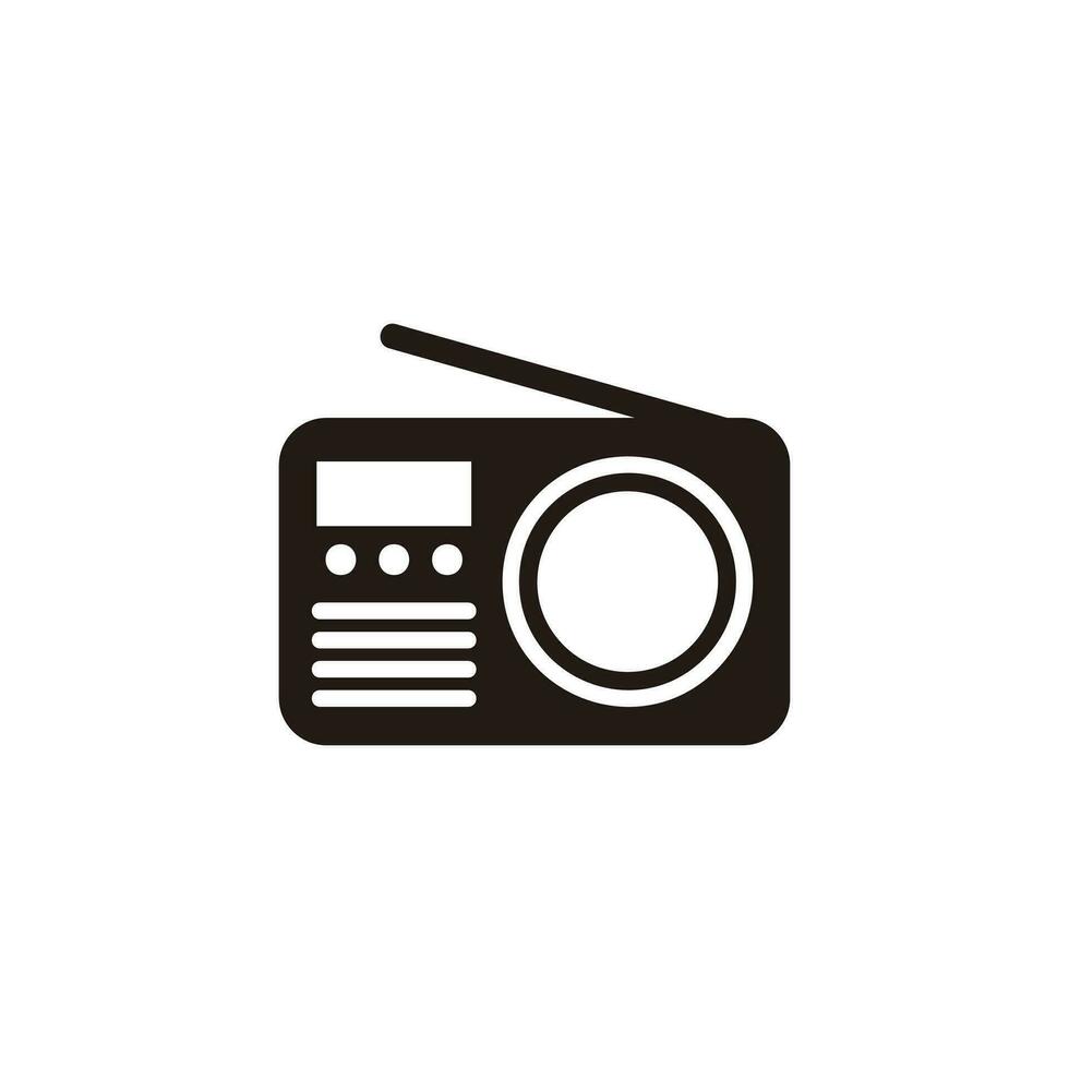 Simple Radio Icon Illustration Design, Radio Symbol Template Vector