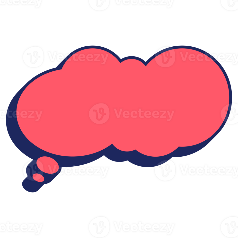 Chat Bubble Pastel Color. Speech Bubble Flat Style Illustration png