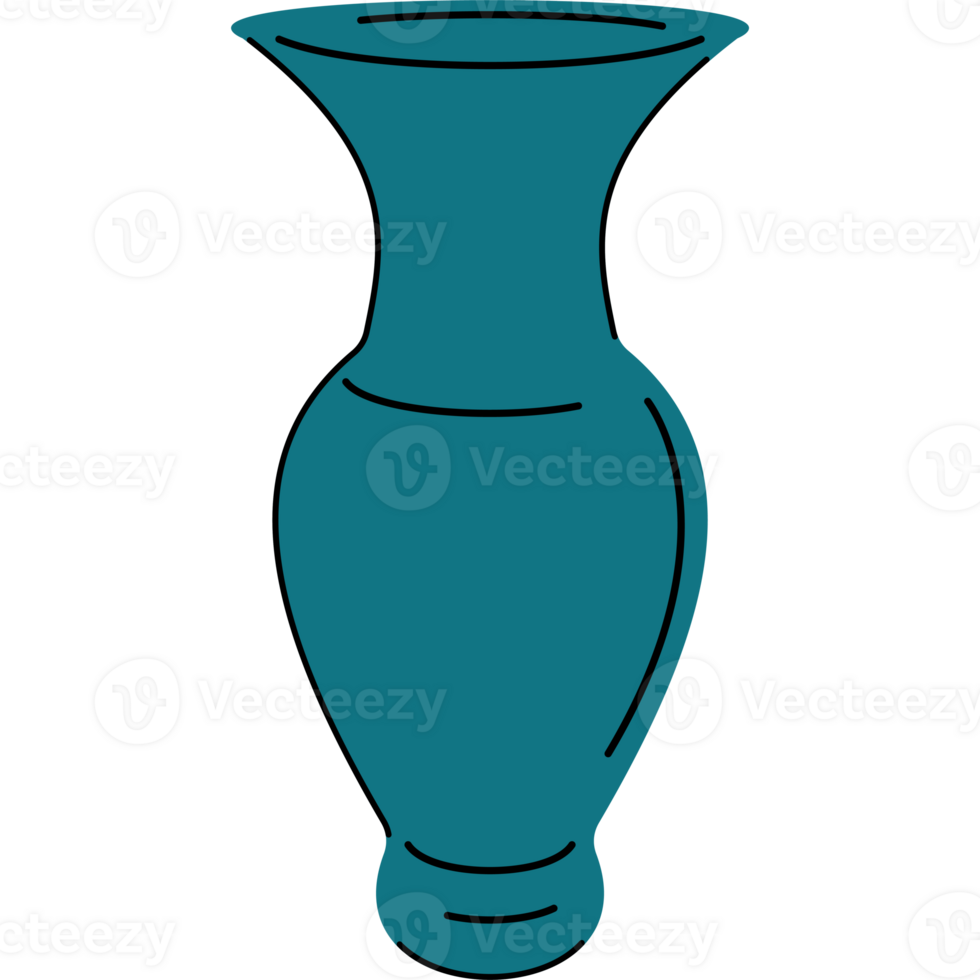 Minimalist Bohemian Style Terracotta Ceramics. Flower Vase Isolated on Transparent Background png