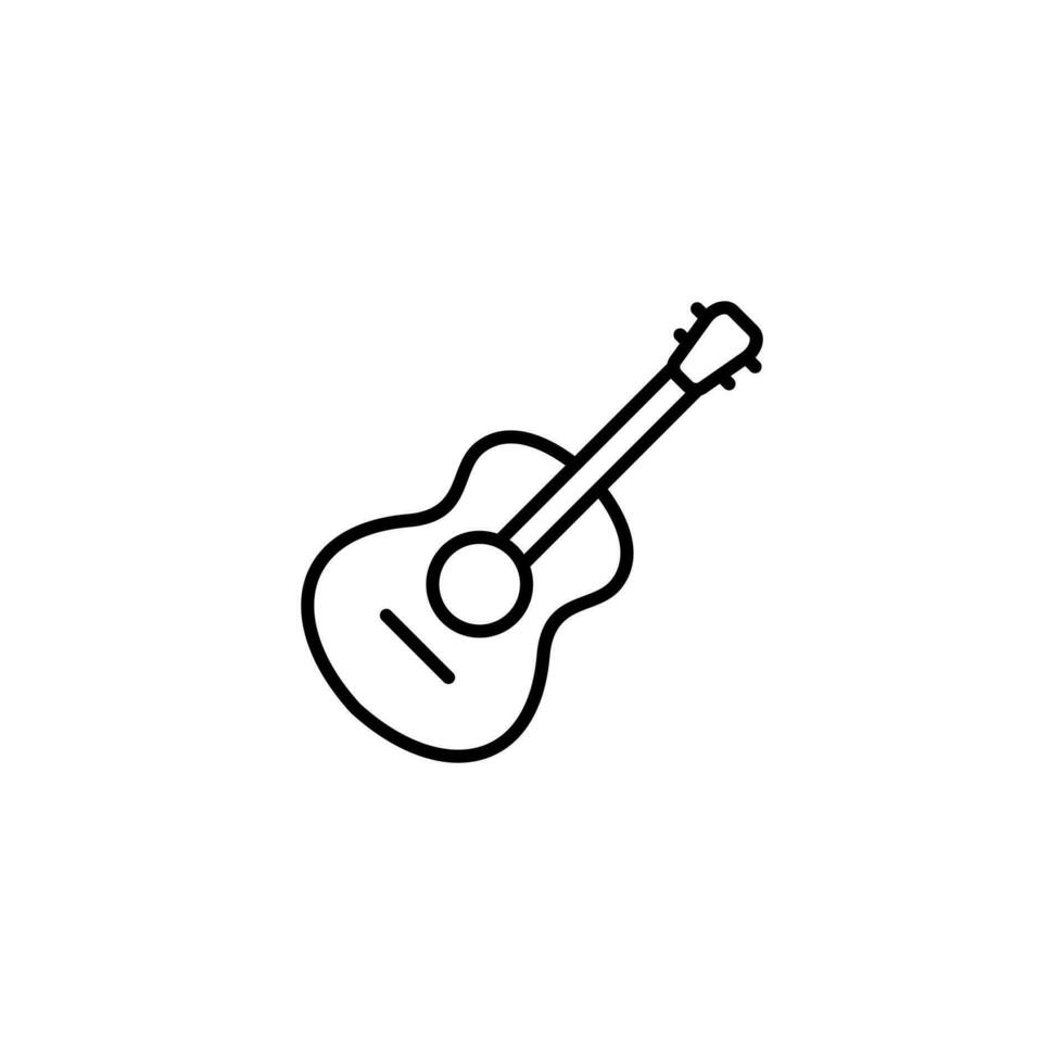 sencillo guitarra icono diseño con resumido estilo, acústico guitarra símbolo vector