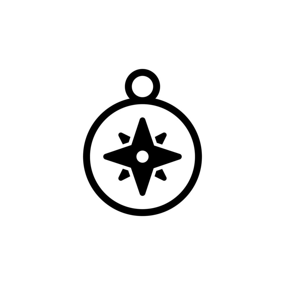 Simple Compass Icon Illustration Design, Compass Symbol Template Vector