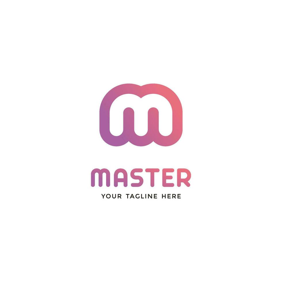 Modern Letter M Logo Design Isolated on White Background, Simple M Logo Inspiration Template Vector