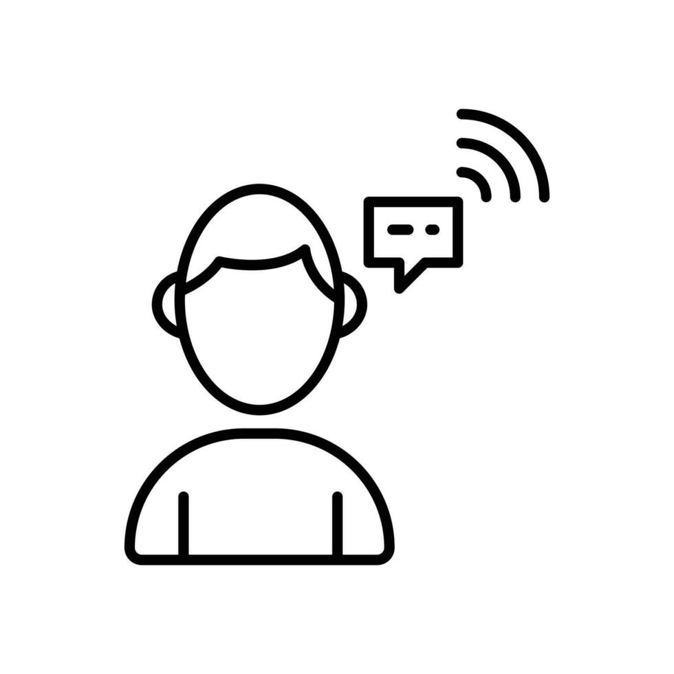 Listener icon. outline icon vector