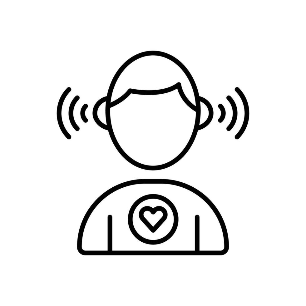 Self Awareness icon. outline icon vector