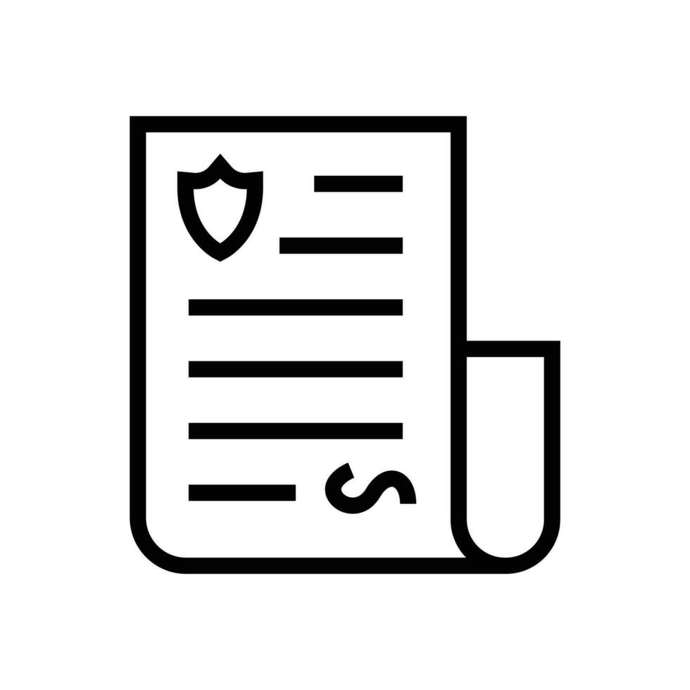 contract icon. outline icon vector