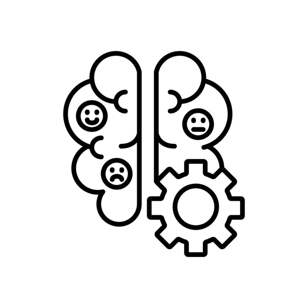 Emotional Intelligence icon. outline icon vector