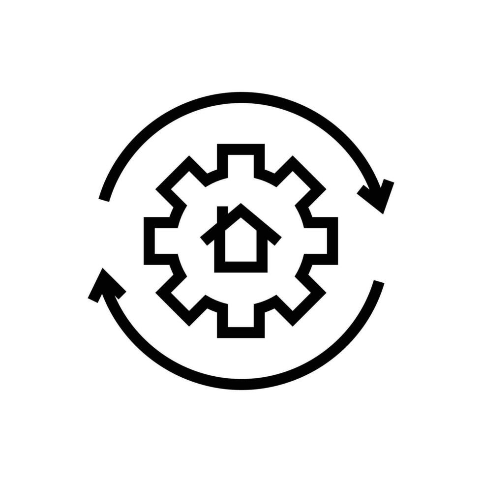 Process icon. outline icon vector