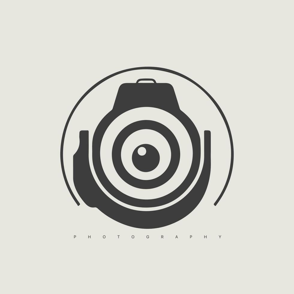 Modern abstract vector cat logo template. Photography logotype