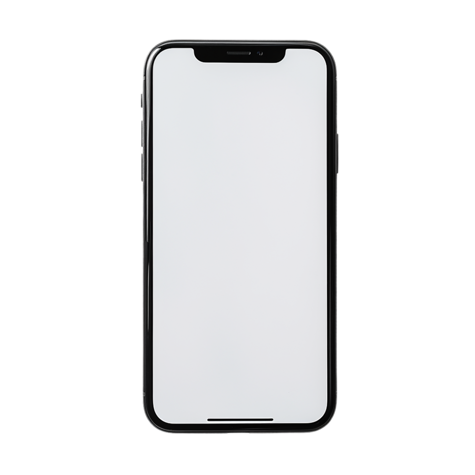 AI generated smartphone mockup isolated on transparent background PNG image