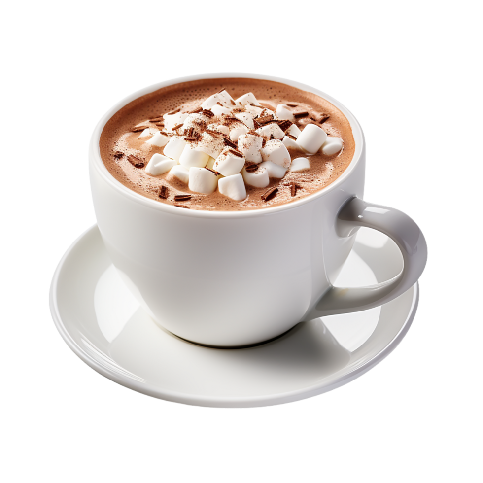 AI generated Hot cocoa on transparent background PNG image