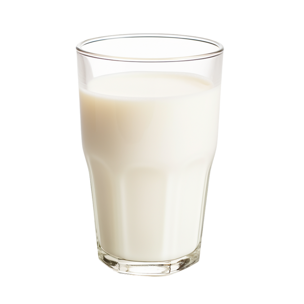 ai généré verre de Lait sur transparent Contexte png image