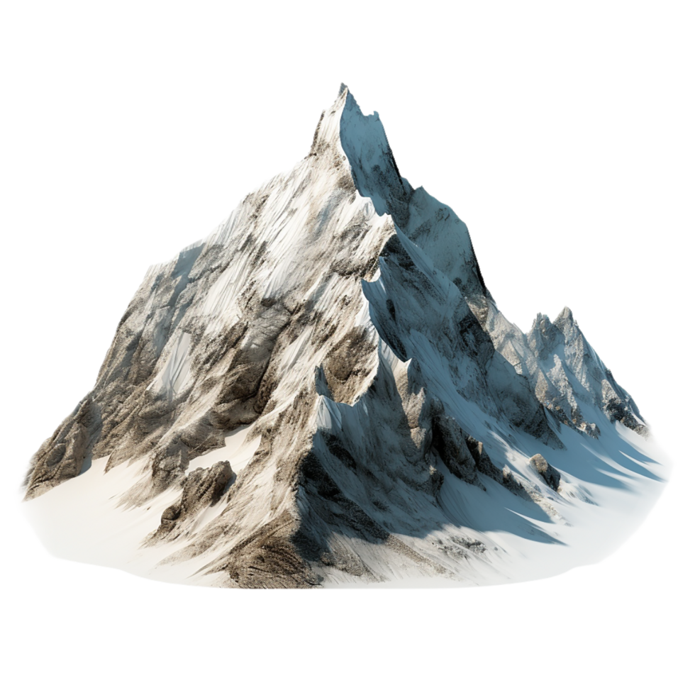 AI generated landscape mountain on transparent background PNG image