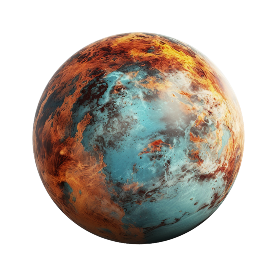 AI generated planet on transparent background PNG image