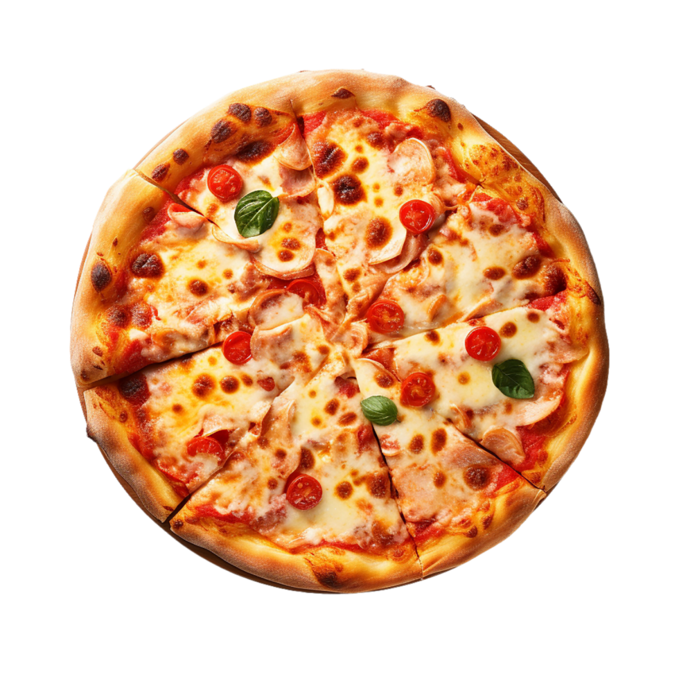 AI generated pizza on transparent background PNG image