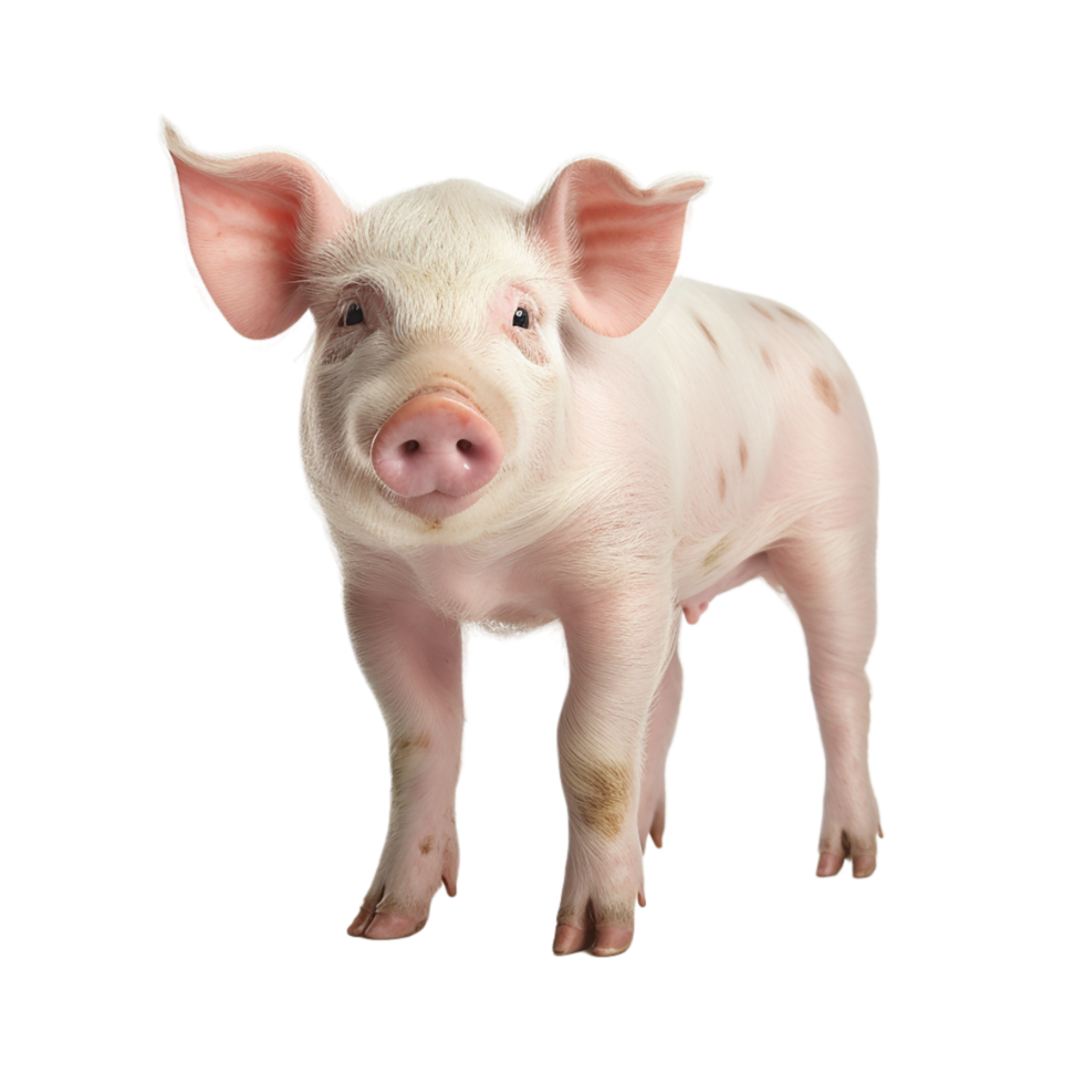 AI generated pig on transparent background PNG image