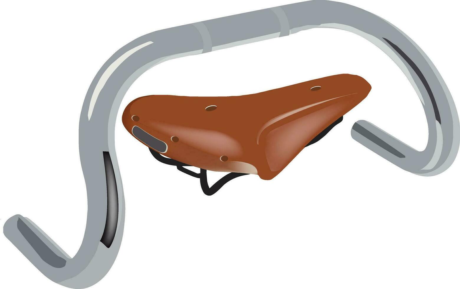 racing bicycle handlebar and saddle vector