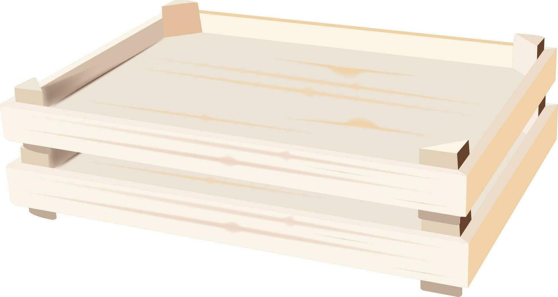 low wooden box vector