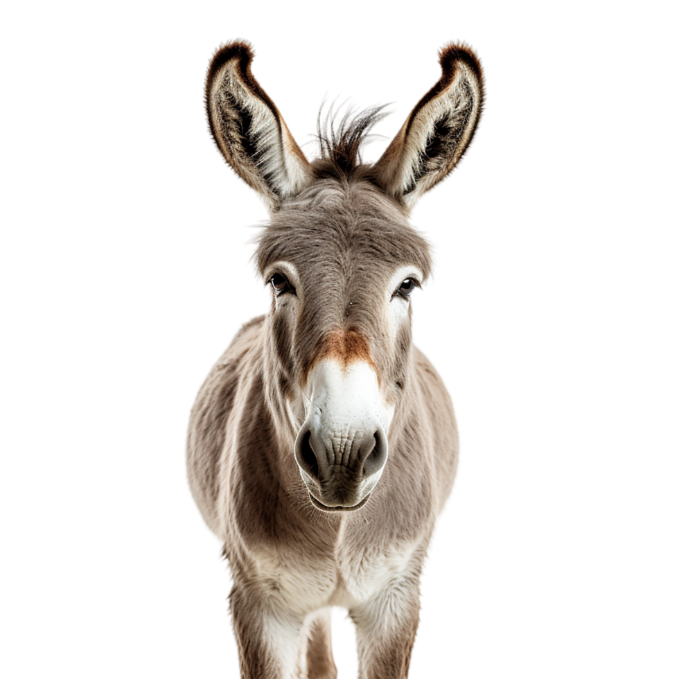 AI generated close up of a donkey on transparent background PNG image