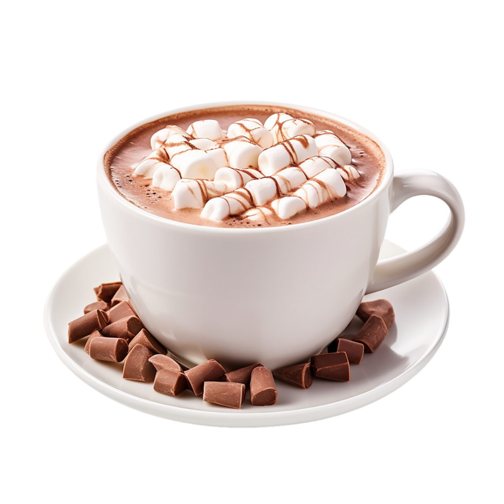 AI generated Hot cocoa on transparent background PNG image