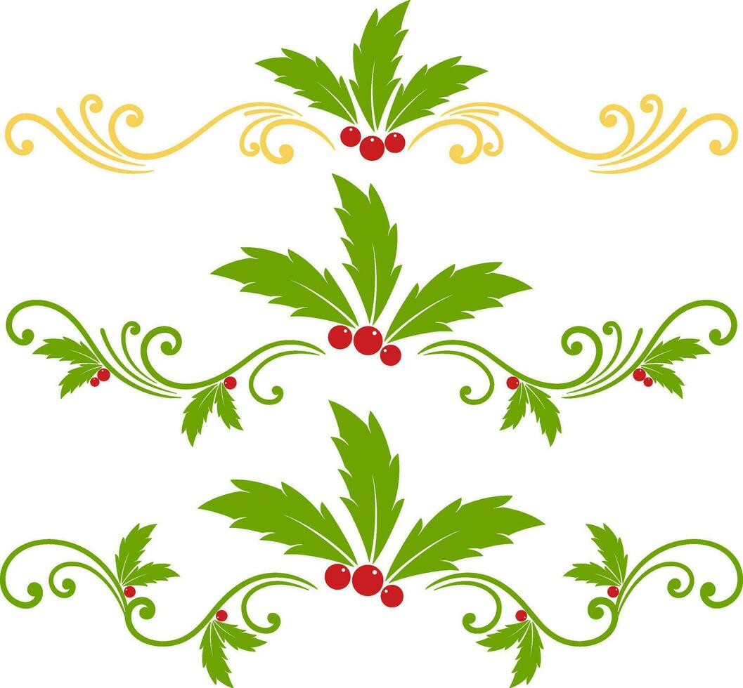 Set vector christmas ornament illustration