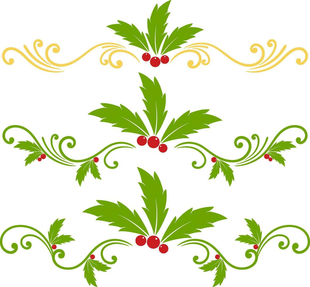 conjunto vector Navidad ornamento ilustración