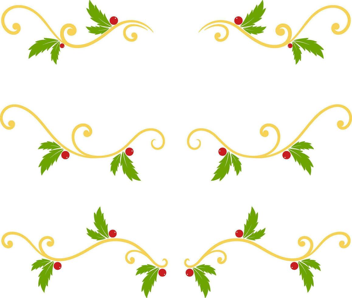 Set vector christmas ornament illustration