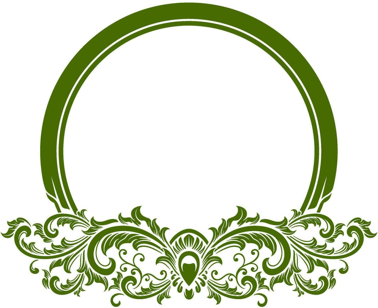 Circle ornament frame vector illustration