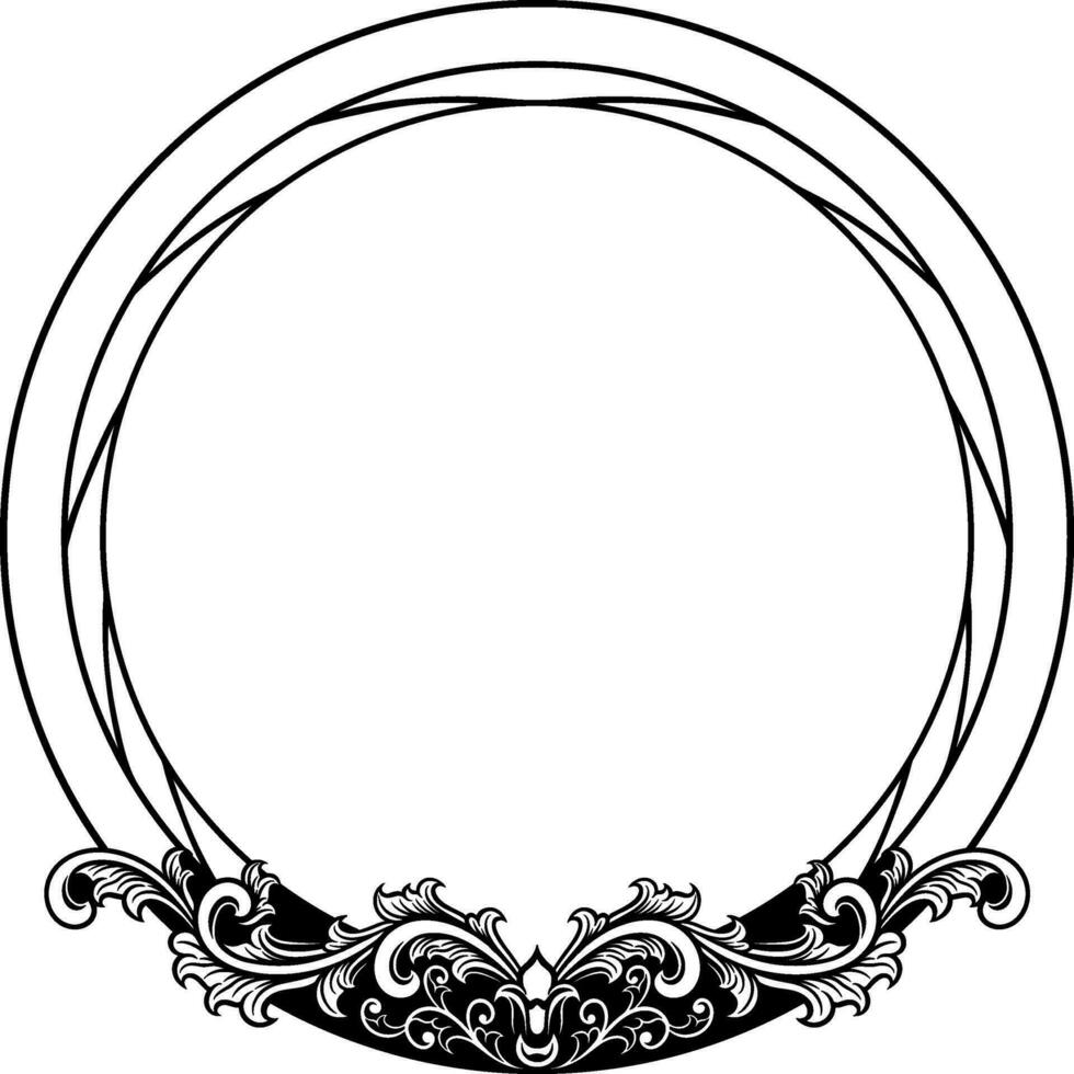 circulo ornamento marco vector ilustración