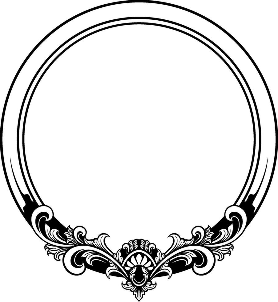 Circle ornament frame vector illustration