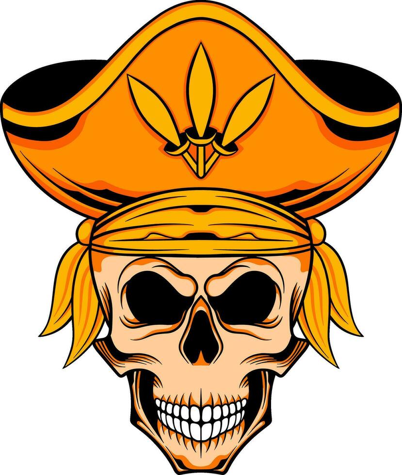 Vector artwork illustration pirate skull