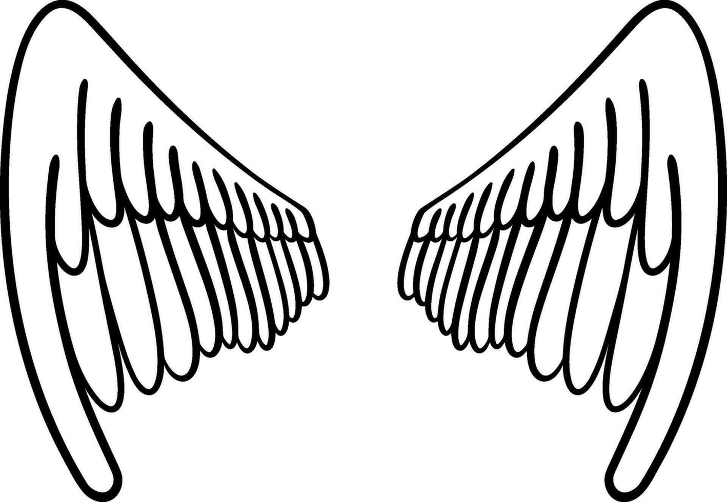 Vector artwork wings illustration