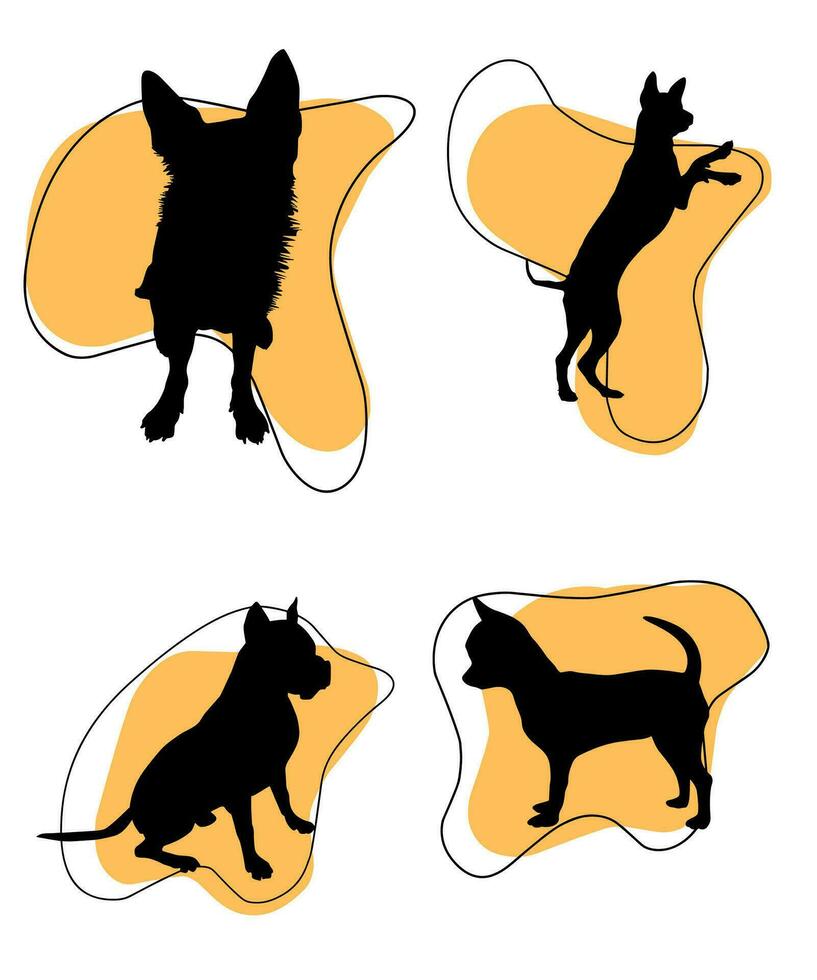 Vector Dog Silhouettes