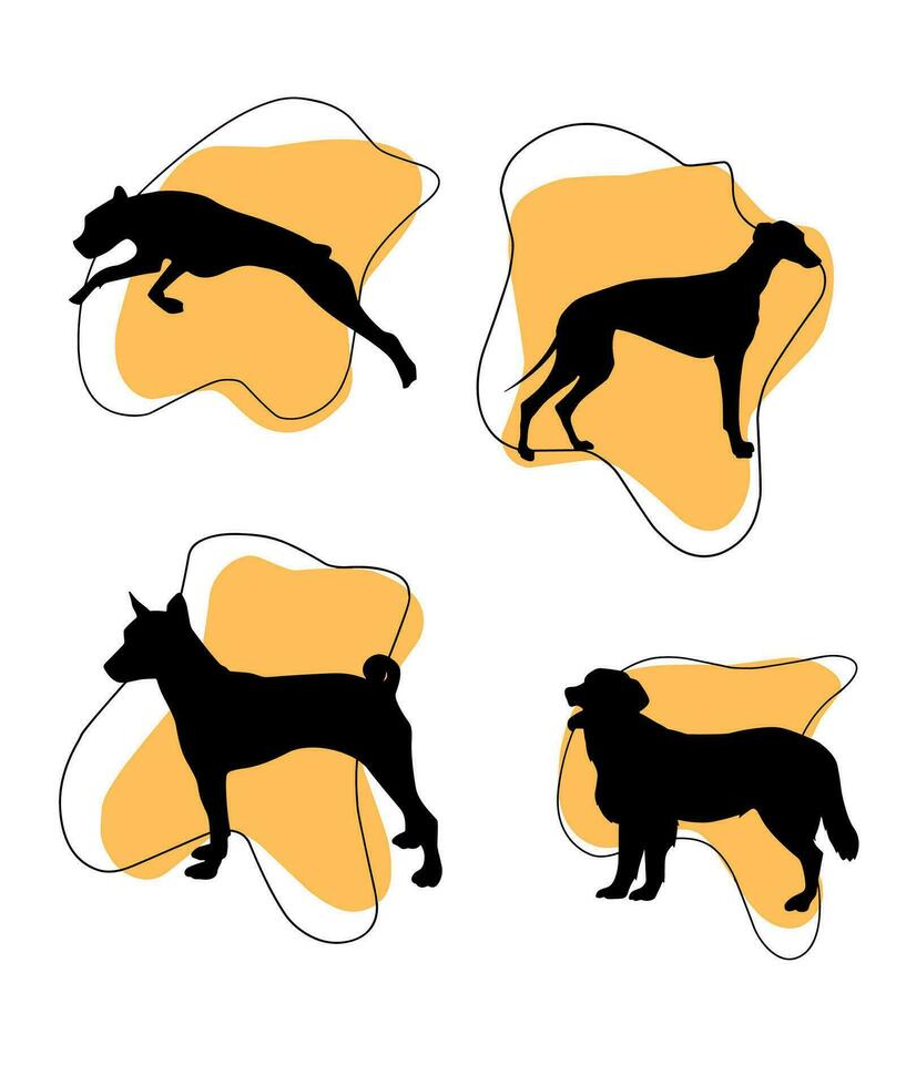 Vector Dog Silhouettes