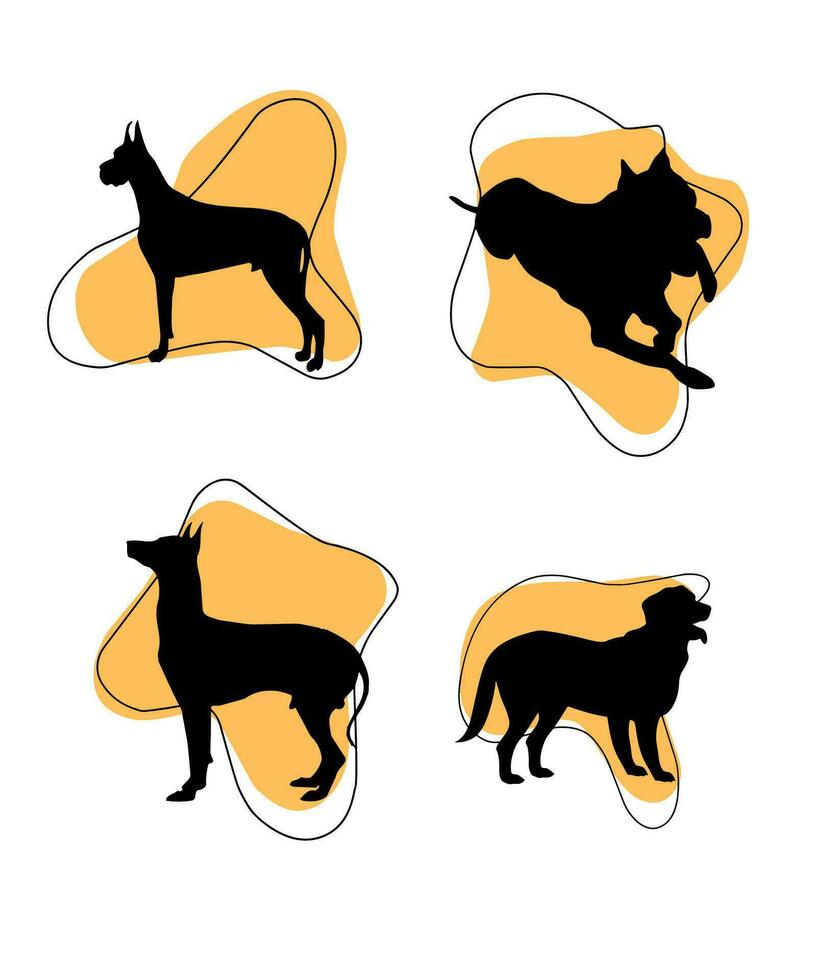 Vector Dog Silhouettes