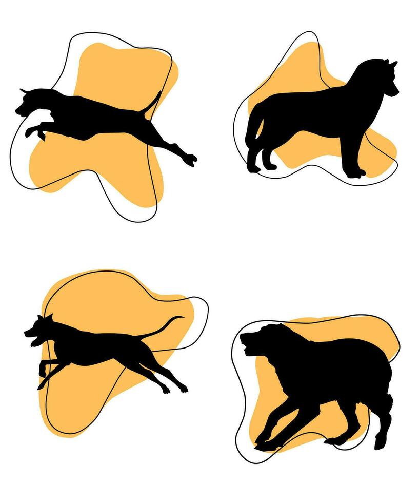 Vector Dog Silhouettes