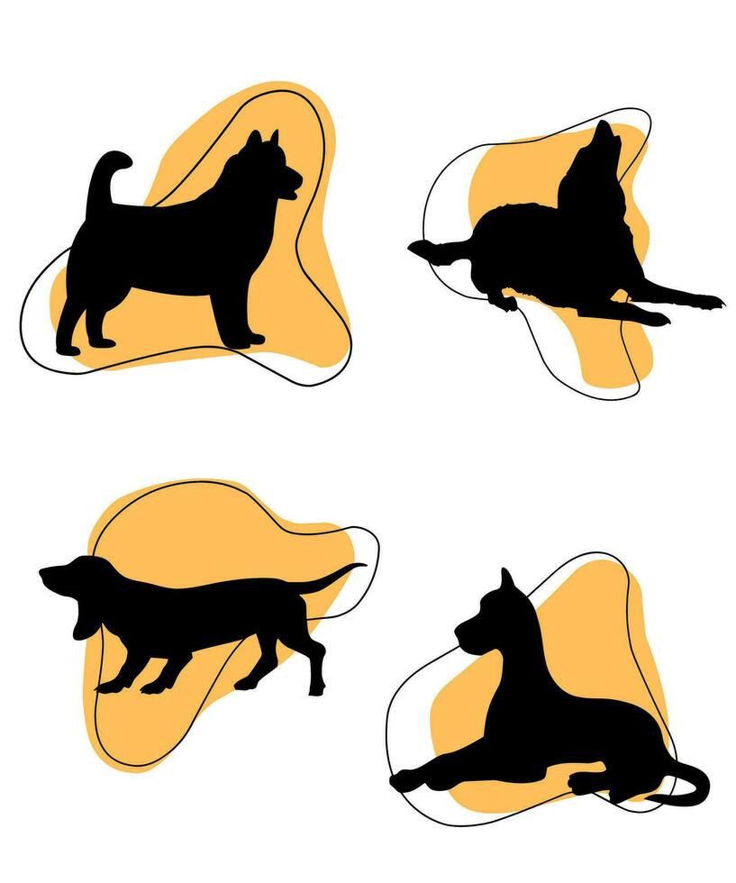 Vector Dog Silhouettes