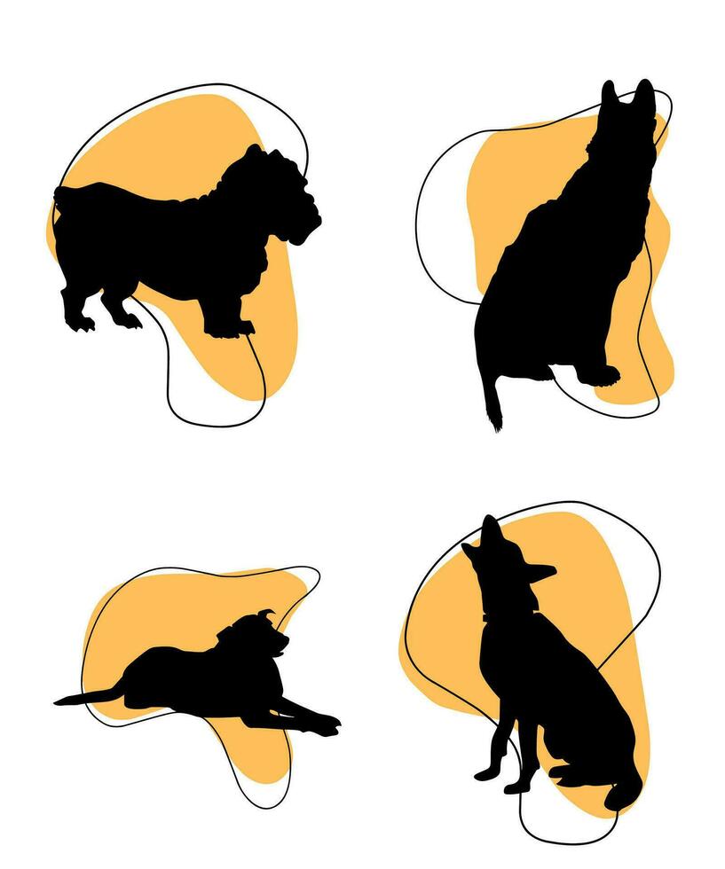 Vector Dog Silhouettes