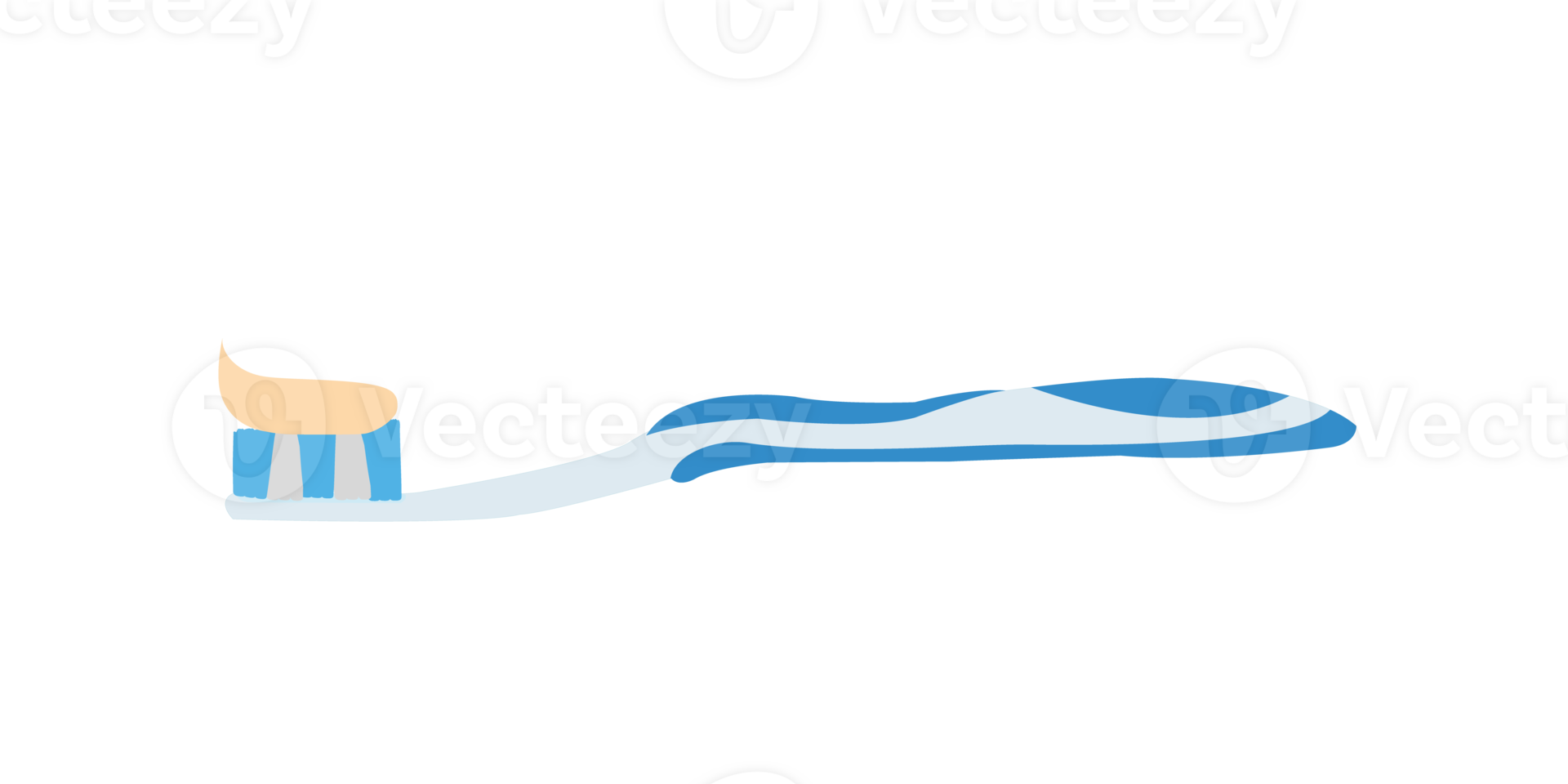 Dental concept. Toothbrush with toothpaste isolated. Flat design, care