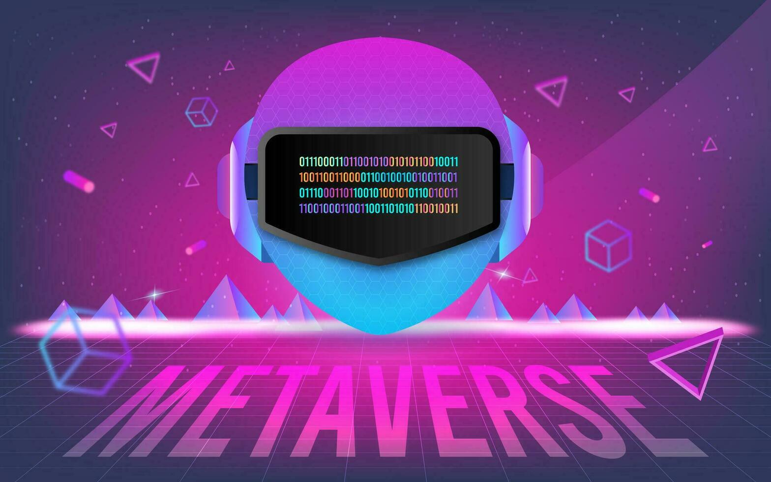 Concept of Future digital technology metaverse, colorful background. Vector illustration eps10