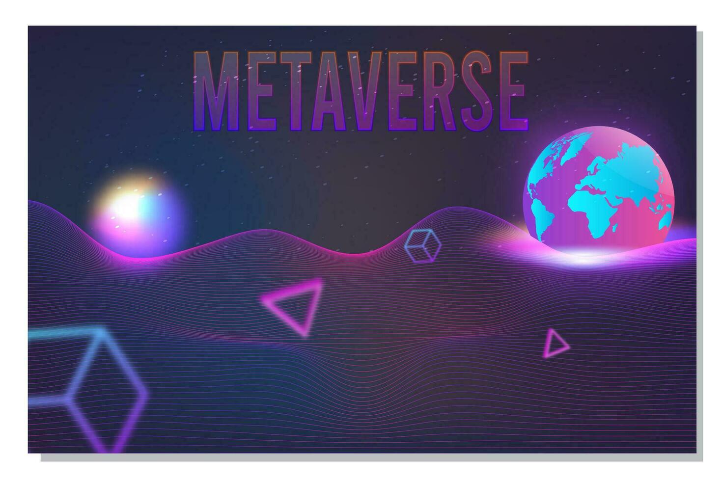 Concept of Future digital technology metaverse, colorful background. Vector illustration eps10