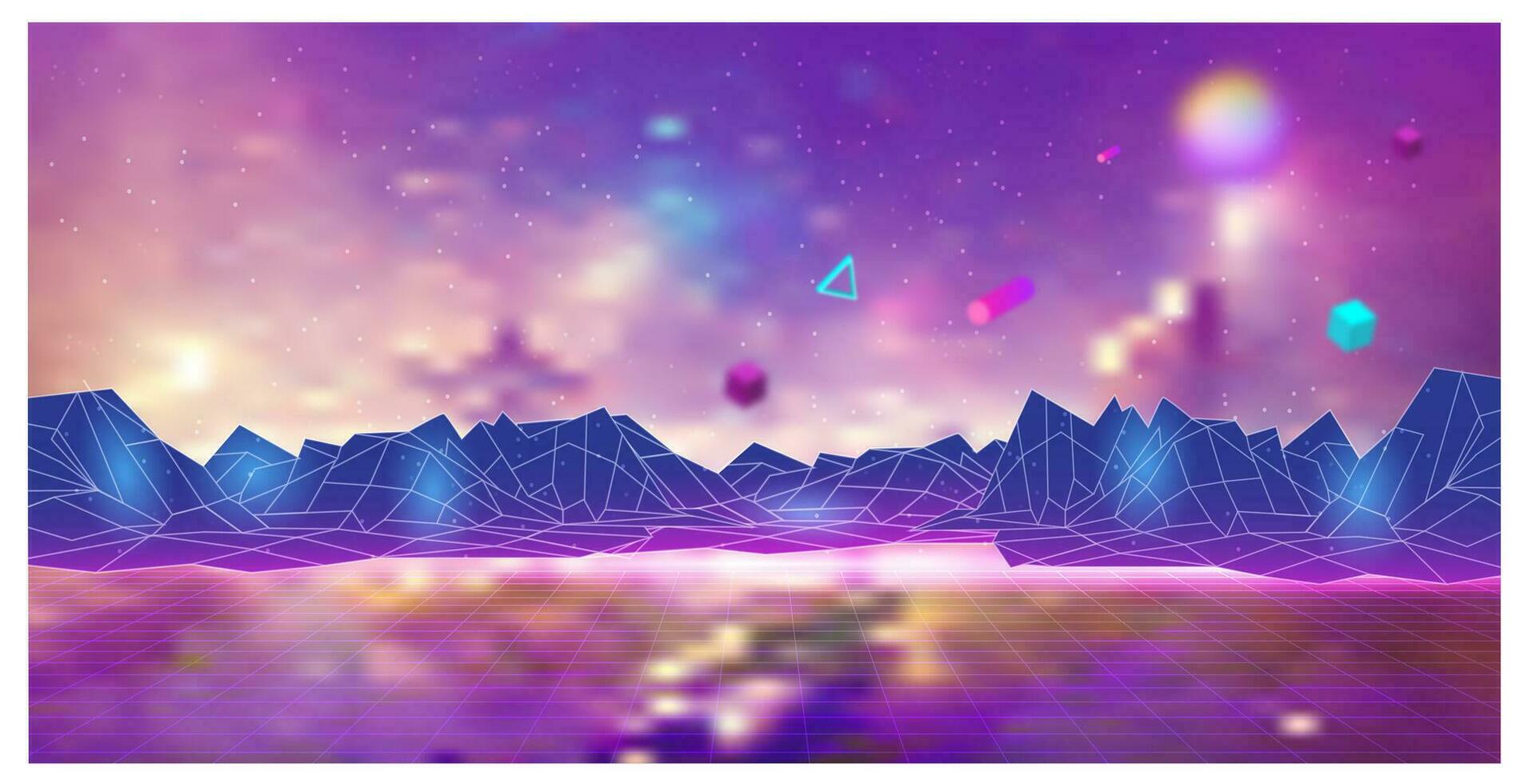 Concept of Future digital technology metaverse, colorful background. Vector illustration eps10