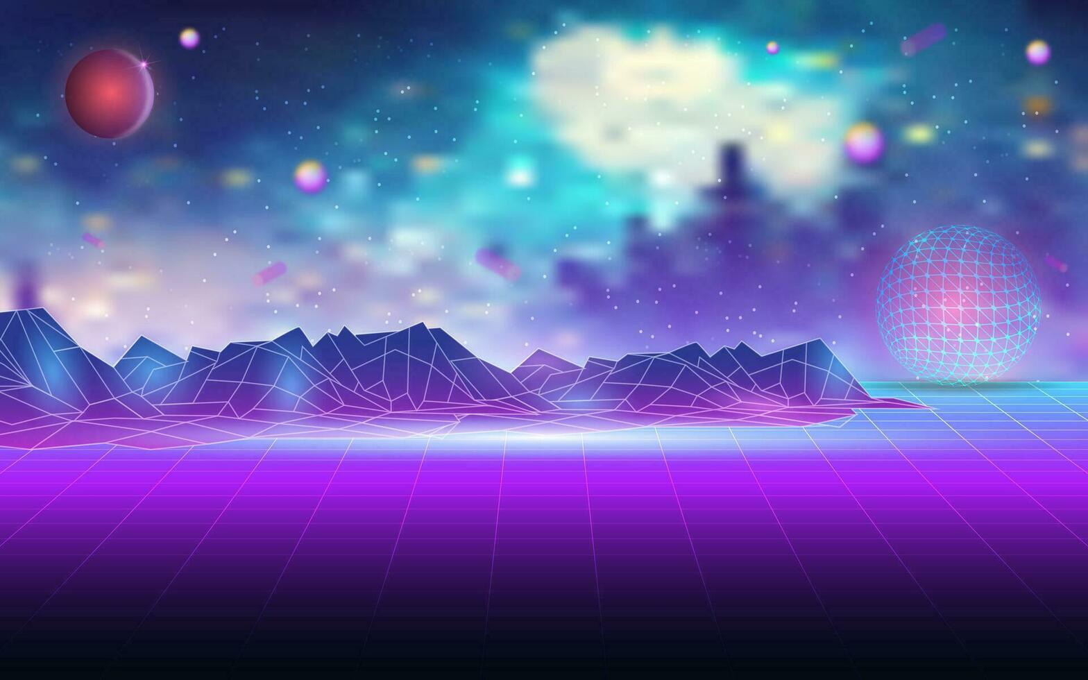 Concept of Future digital technology metaverse, colorful background. Vector illustration eps10