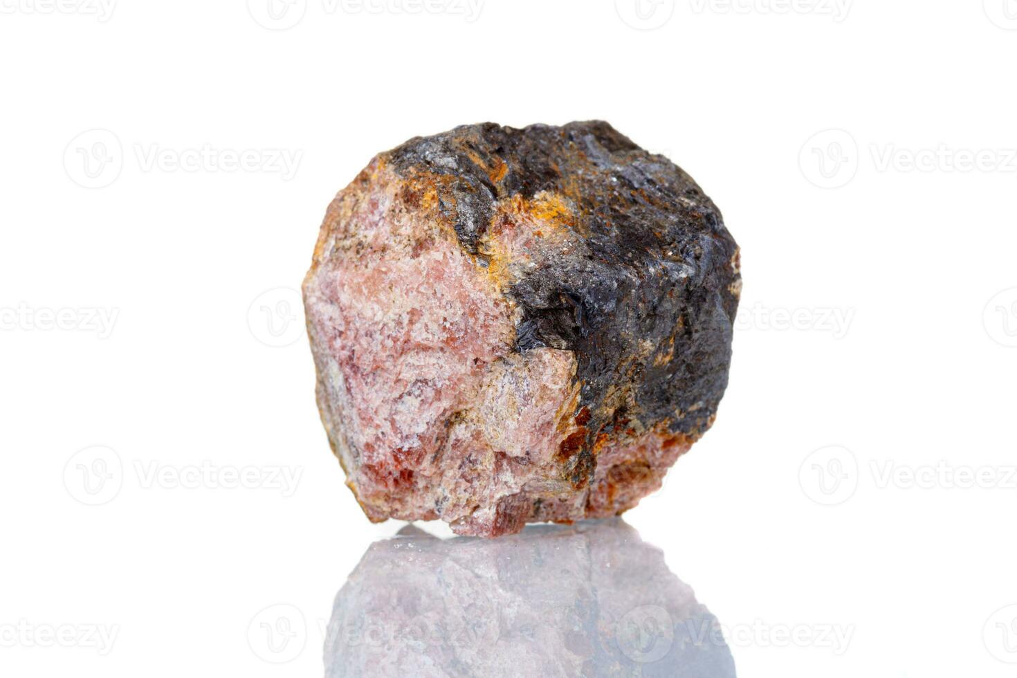 macro mineral stone Andalusite on a white background photo