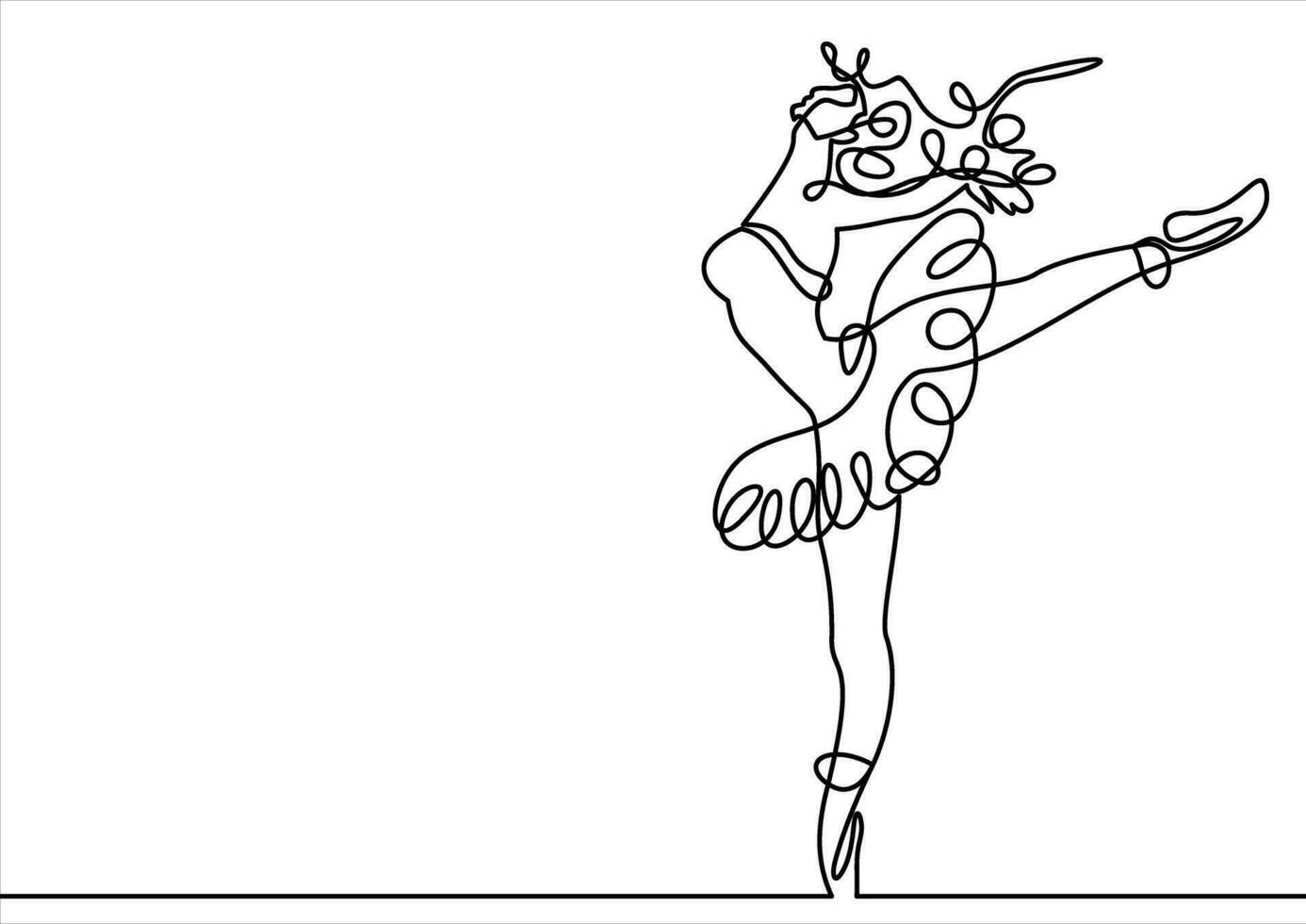 Ballet Dancer ballerina. Vector Illustration