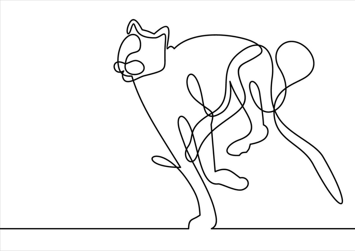 Running line leopard vector