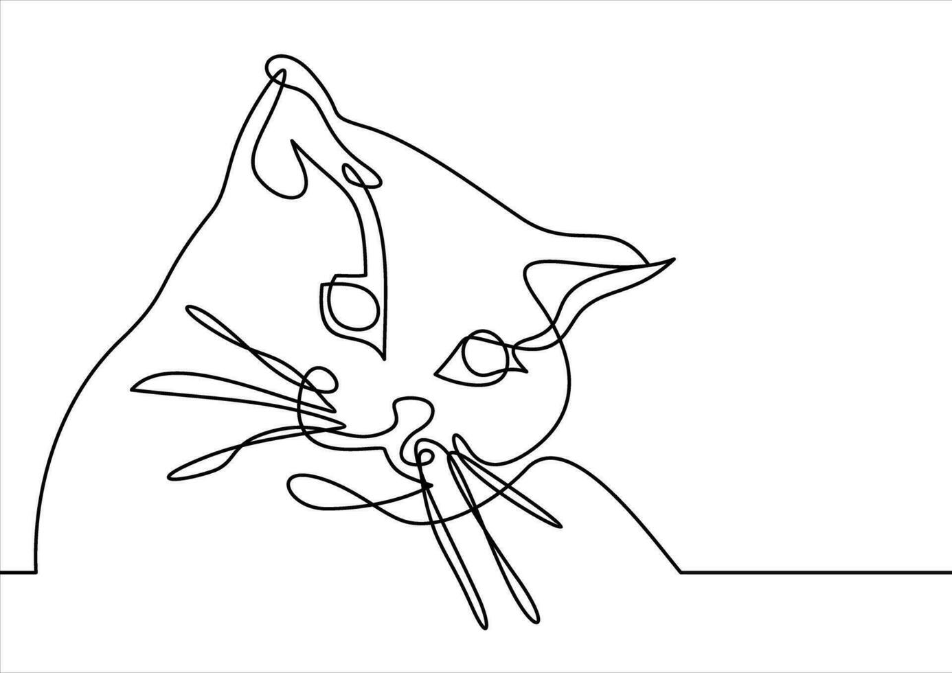 Vector of a cat face design