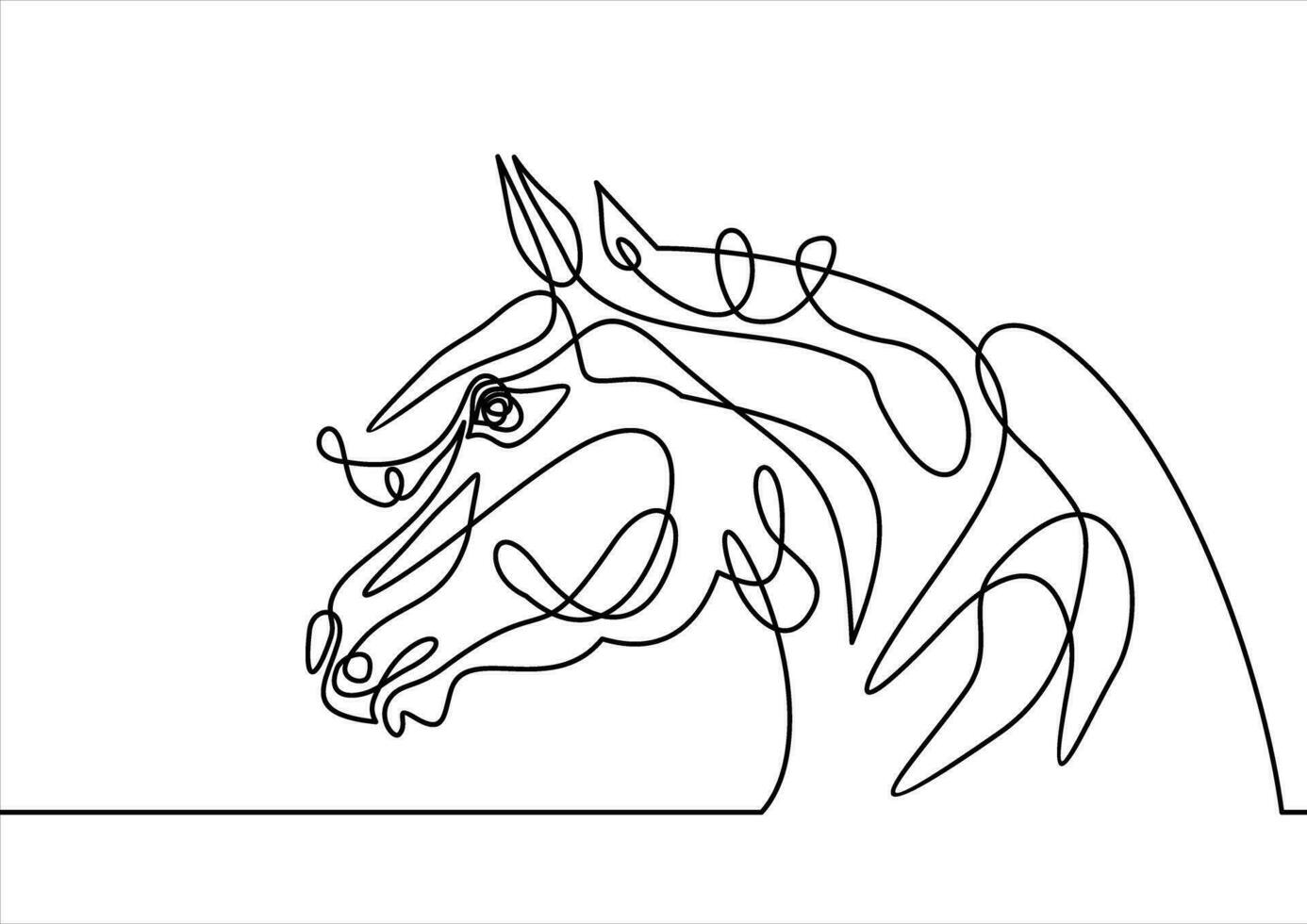 horse head vector