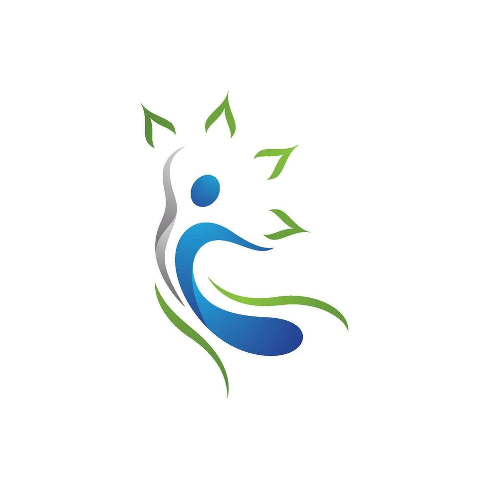 Human character logo sign vector